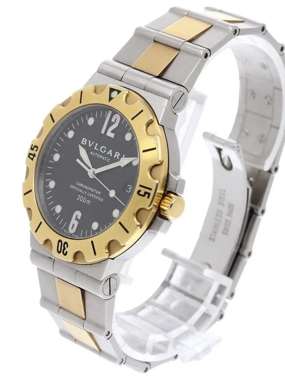 BVLGARI Diagono Scuba Date black Dial Automatic Men's Watch_966757